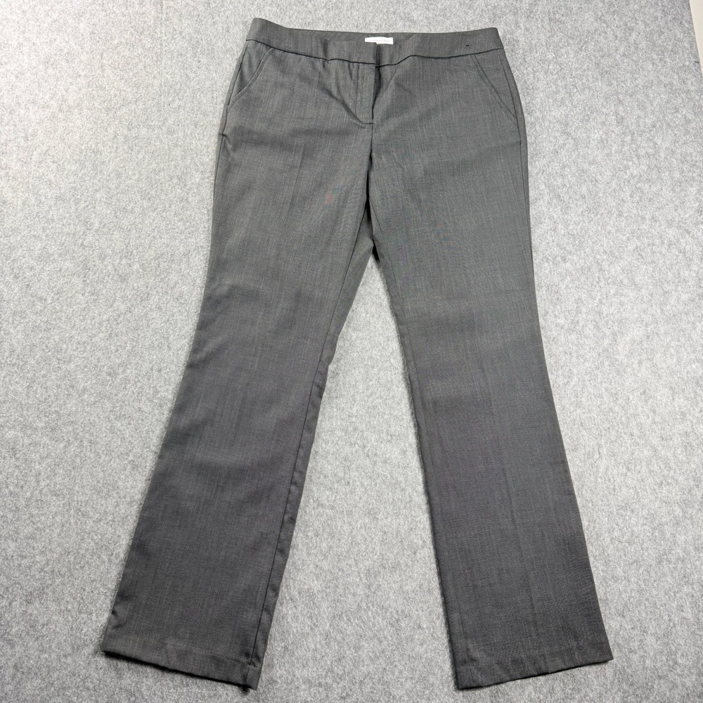 New York & Company Womens Dress Pants 35x32 Gray Straight Leg Office Trousers‎